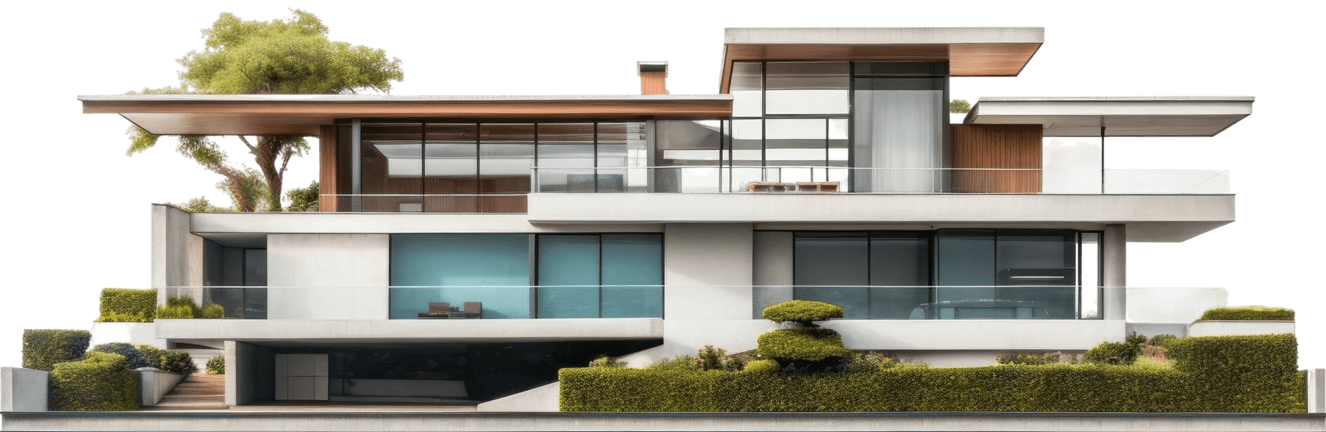 Modern custom home construction