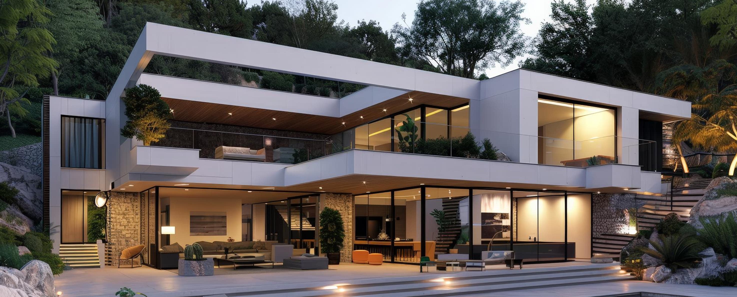 Modern luxury home designed and built by Create UR Space Construction